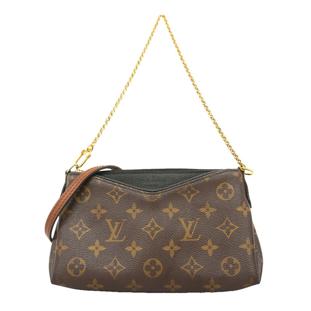 Louis Vuitton Monogram Pallas Clutch Handbag M41639 Brown 2-way bag for women